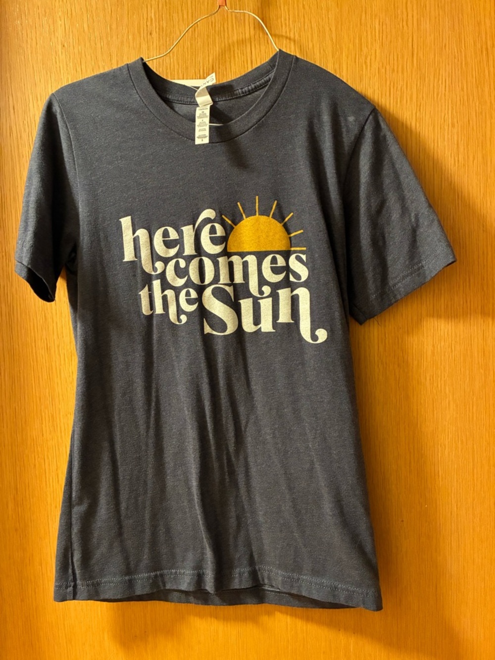 Bella Canvas Black 'Here Comes the Sun' Graphic Tee with Yellow Sun